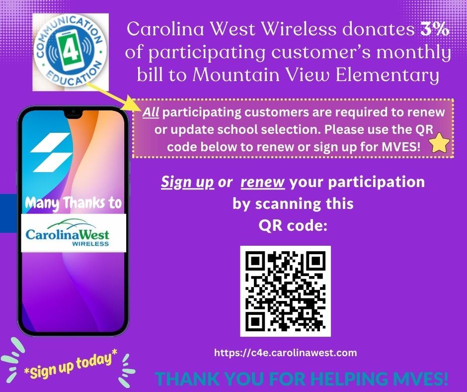Carolina West Donation through school connection